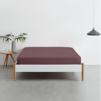 Простирадло півтораспальне COSAS MOUSSE Ранфорс 155х240 см Шоколад