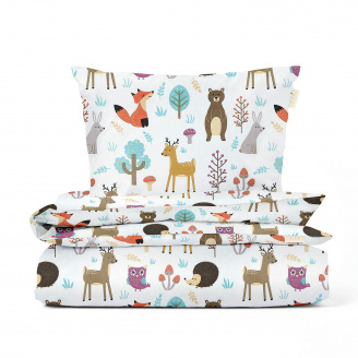 Підліткова постіль без простирадла COLORFUL ANIMALS COSAS Бежевий 155х215 см