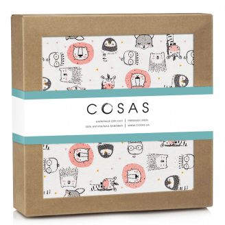 Байкові пелюшки ROSE LEO & GIRAFFE COSAS рожевий 80х100 см