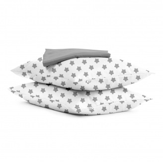 Набор наволочки и простыни COSAS STARS & SHADOW Ранфорс 160х200 см Белый