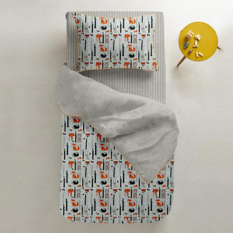 Простыня полутораспальная COSAS LINES CS1 Ранфорс 155х240 см Бежевый