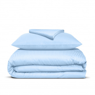 Підліткова постіль сатин з простирадлом на резинці MAYA Cosas Блакитний 160х220 см