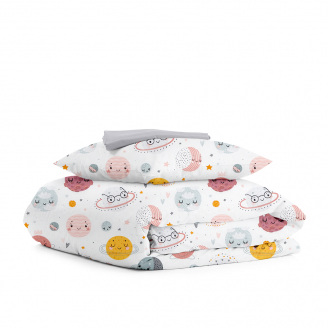 Дитяча постільна білизна в ліжечко HAPPY MOON CS3 Cosas рожевий 110х140 см