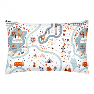 Євро наволочка COSAS TRAVELING ANIMALS Ранфорс 50х70 см Терракотовий