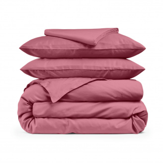 Євро постільна білизна сатин Rose CS1 COSAS Фуксія 200х220 см