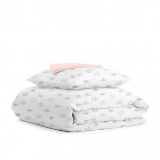 Подростковая постель с простыней на резинке GREY CROWN COSAS Белый 155х215 см