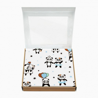 Пеленка байка COSAS PANDA Бязь 80х100 см Голубой