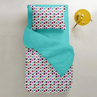 Дитяче простирадло COSAS MINT DOTS Ранфорс 60х120х12 см М'ятний