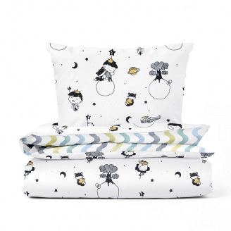 Дитячий комплект без простирадла COSAS LITTLE PRINCE Ранфорс 110х140 см Білий