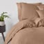 Комплект полуторної постільної білизни на резинці COSAS RUM Ранфорс 160х220 см Коричневий Лубни