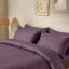 Сімейний комплект постільної білизни сатин AURORA Cosas Баклажан 2х160х220 см Братське