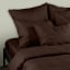 Евро постель сатин с простыней на резинке BROWN Cosas Шоколад 200х220 см Славянск