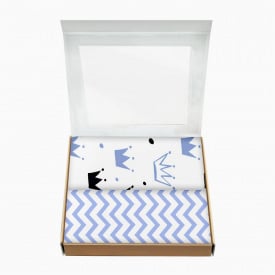 Набір пелюшок COSAS Z&B CROWN Бязь 80х100 см 2 шт Бірюзовий