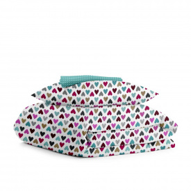 Подростковое постельное белье LOVE COSAS бирюзовый 155х215 см