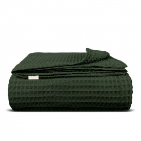 Плед-покривало вафельне COSAS 160х230 см Forest Greek Waffle Зелений