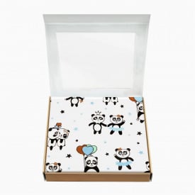 Пеленка байка COSAS PANDA Бязь 80х100 см Голубой