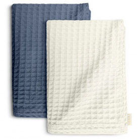 Вафельні рушники COSAS Magic Greek Waffle Синьо-молочний 2 шт