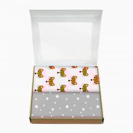 Набір пелюшок COSAS STAR FOX Бязь 80х100 см 2 шт Сірий