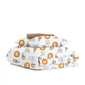 Подростковая постель с простыней на резинке COSAS Leo Giraffe Cs1 160х220 см Разноцветный