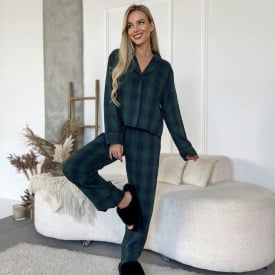 Пижама женская COSAS Scottish S-M Сине-зеленый (188Scottish_blue_green_SM)