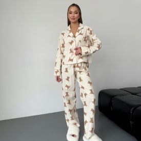 Пижама женская COSAS Bear M-L Бело-бежевый