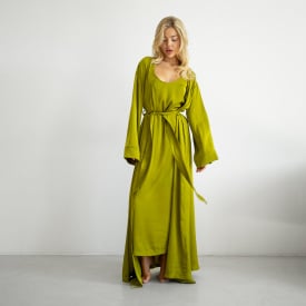 Жіночий халат COSAS Silky Cloud S-M Зелений