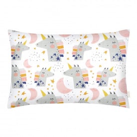 Дитяча наволочка COSAS MOON UNICORN Ранфорс 40х60 см Білий