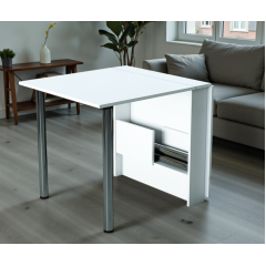 Стол-книга Tobi Sho "Праздничный" обеденный для кухни, столовой, гостиной ДСП, 800х1515х730 мм Белый Коростень