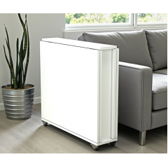 Стол-книжка Tobi Sho "Семейный" раскладной обеденный на колесах для кухни, столовой, гостиной, 800х2745х730 мм Белый Кременець