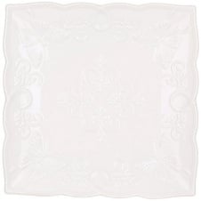 Обідній набір тарілок BonaDi Місто Ажур 31х31 см Білий 2 шт DP231629