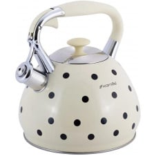 Чайник для плиты из нержавеющей стали 3л Milk in black polka dots Kamille DP262108