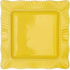 Набір квадратних тарілок BonaDi Yellow 30х30 см Жовтий 6 шт DP230990