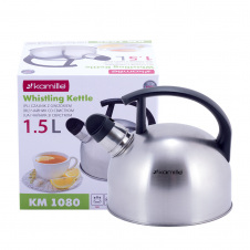 Кухонный чайник со свистком из нержавеющей стали 1.5л Kamille KL225660