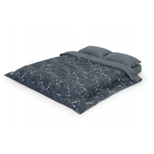 Комплект постільної білизни Венера-1 (євро, сатин, наволочки: 50х70 см 2 шт та 70х70 см 2 шт, квіти, смарагдовий) IMI