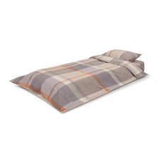 Комплект постільної білизни Артеміда-19 (полуторний, поліестер, наволочки: 50х70 см 2 шт, клітинка, коричневий) IMI