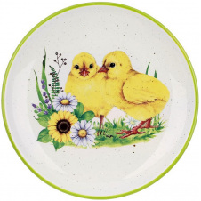 Тарелка BonaDi Цыплята на лугу 24 см Разноцветный DP231648