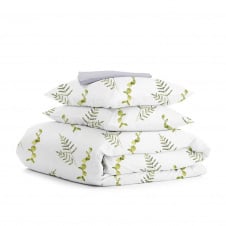 Євро комплект COSAS GREEN FOLIAGE CS2 Ранфорс 200х220 см Зелений