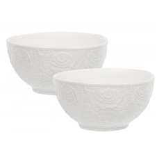 Набір салатників Lefard Rose 13х6,5 см Білий 2 шт AL262819