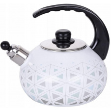 Эмалированый чайник для плиты Triangles из нержавеюшей стали 2,5л Kamille DP262124