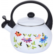 Емальований чайник для плити Flowers із нержавіючої сталі 2,2л Kamille DP262119