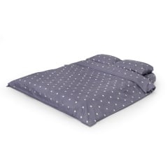 Комплект постільної білизни Артеміда-5 (євро, поліестер, наволочки: 50х70 см 2 шт та 70х70 см 2 шт, зірки, сірий) IMI Цумань