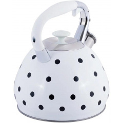 Чайник для плиты из нержавеющей стали 3л white with black polka dots Kamille DP262110 Конотоп