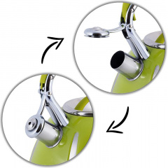 Чайник 3л из нержавеющей стали со свистком зеленый Kamille DP112949 Вольнянск