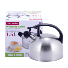 Кухонный чайник со свистком из нержавеющей стали 1.5л Kamille KL225660 Новая Прага