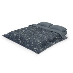 Комплект постільної білизни Венера-1 (євро, сатин, наволочки: 50х70 см 2 шт та 70х70 см 2 шт, квіти, смарагдовий) IMI Броды