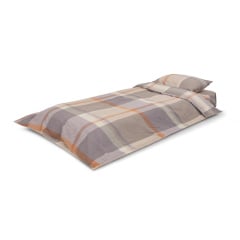 Комплект постільної білизни Артеміда-19 (полуторний, поліестер, наволочки: 50х70 см 2 шт, клітинка, коричневий) IMI Днепрорудное