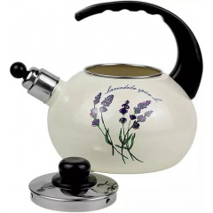 Эмалированый чайник для плиты Lavender из нержавеюшей стали 2,5л Kamille DP262121 Днепрорудное
