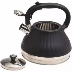 Чайник для плиты Whistling Kettle Marshmallow из нержавеющей стали 3л black Kamille DP262114 Конотоп