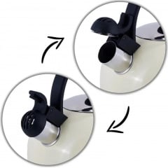 Чайник для плиты Young Leaf из нержавеющей стали 2,5л lactic Kamille DP262106 Дзензелевка