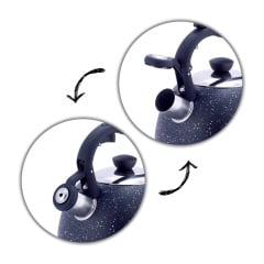 Чайник Black 2л из нержавеющей стали со свистком и нейлоновой ручкой для индукции и газа Kamille KL226371 Киев